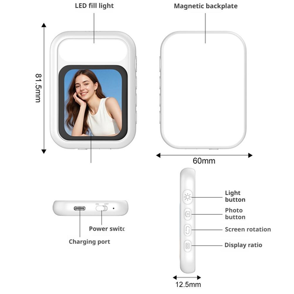 Compact Camera Mirrorless - Monitor de Selfie com Câmera Traseira