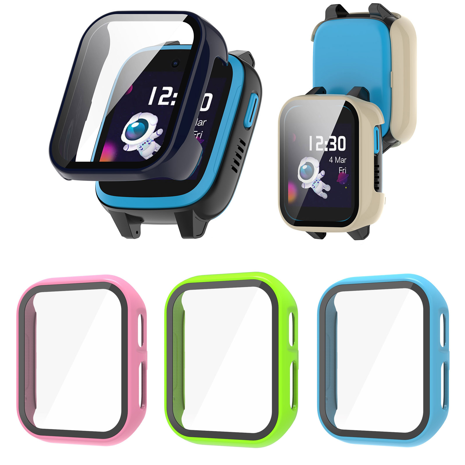 Smart Watch Kids - Hard Edge Shell Glass Screen Protector,