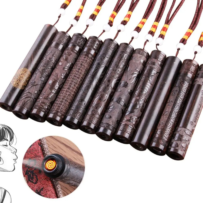Electronics Gadgets For Men - Criativo escultura sândalo isqueiro eletrônico portátil