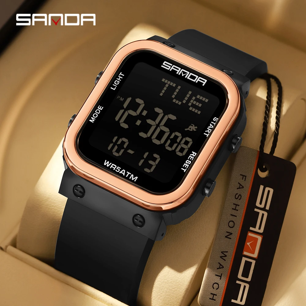 Relógio Digital SANDA Masculin - Electronics Gadgets For Men avaliação e preço