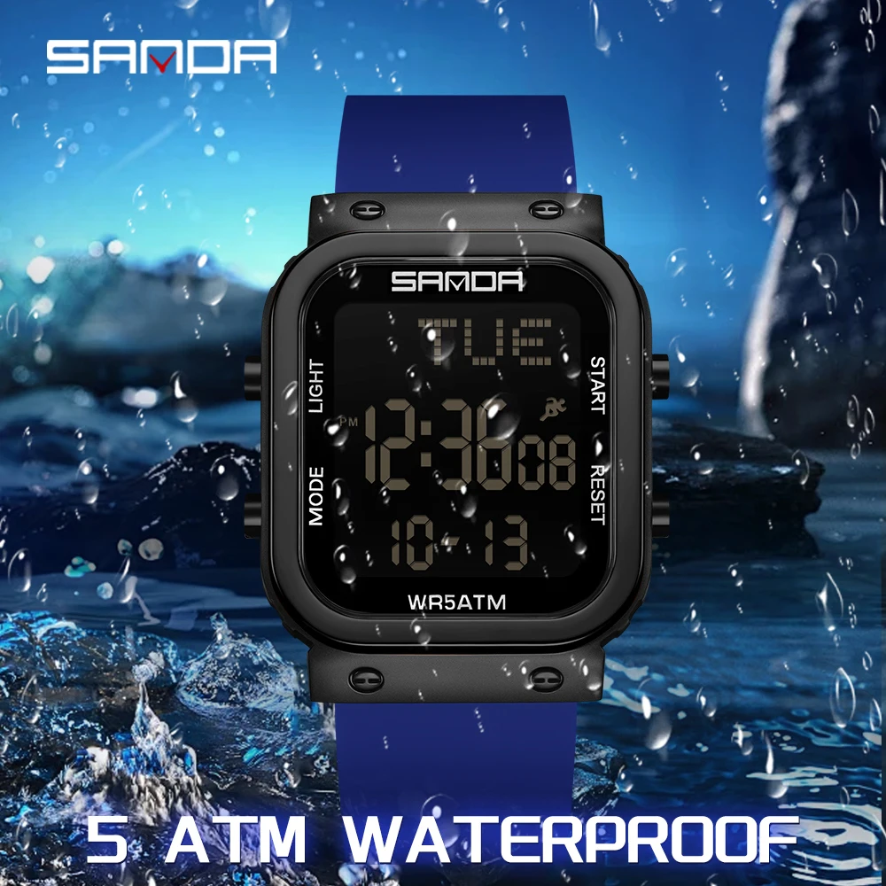 Relógio Digital SANDA Masculin - Electronics Gadgets For Men avaliação e preço