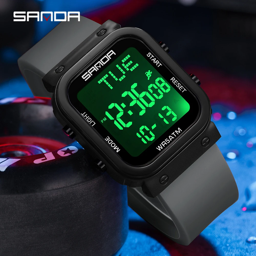 Relógio Digital SANDA Masculin - Electronics Gadgets For Men avaliação e preço