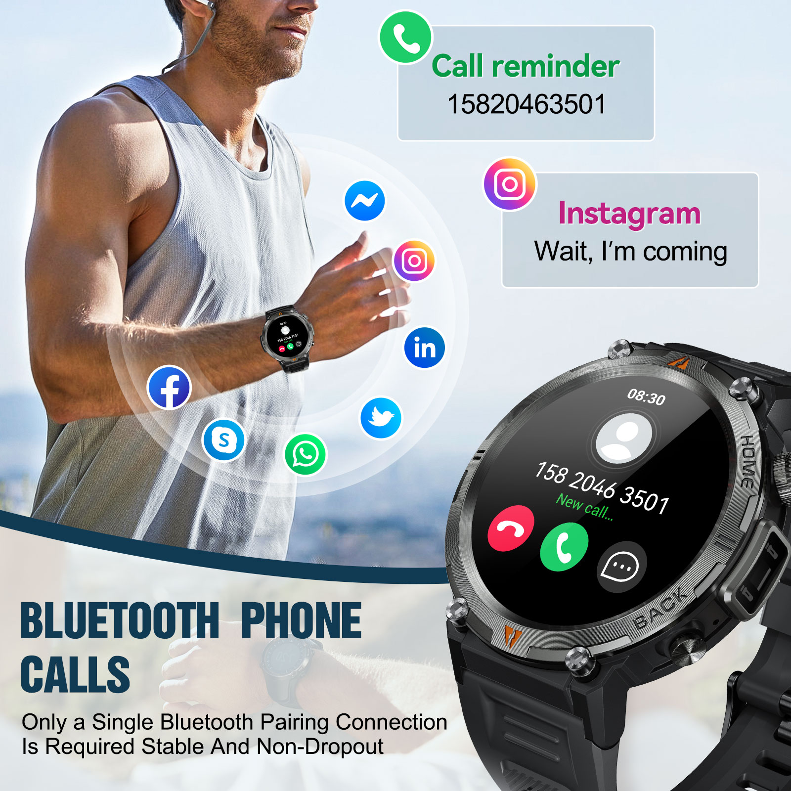 Eiyis ke3 bluetooth chamada re - Electronics Gadgets For Men avaliação e preço